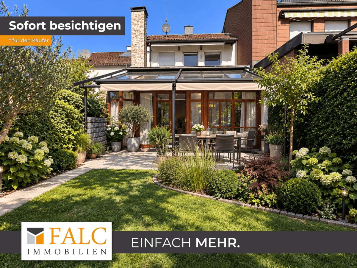 Garten mit Terrasse Rückseite