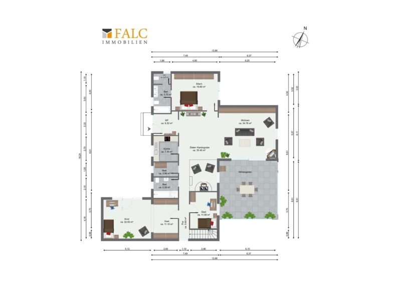 Grundriss Bungalow EG