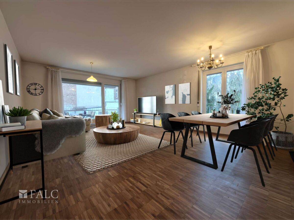 Wohnzimmer (virtuell möbliert)