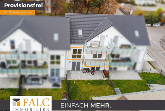 Außenansicht mit Markierung