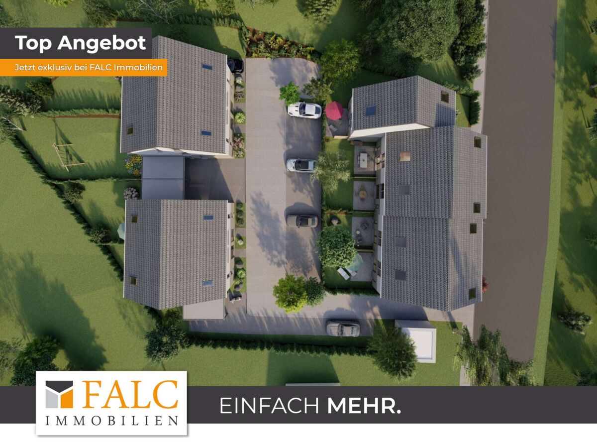 Beispielhafte Reihenhausbebeauung