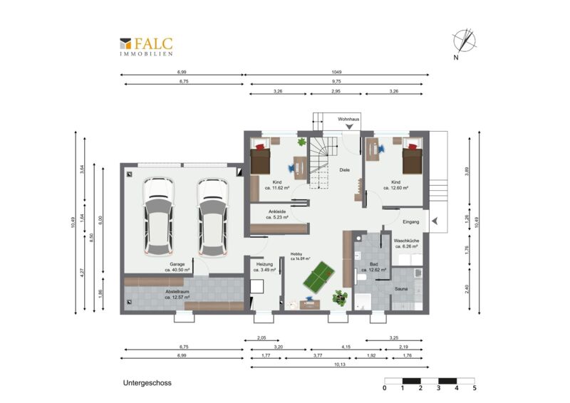 Grundriss Untergeschoss alternativ