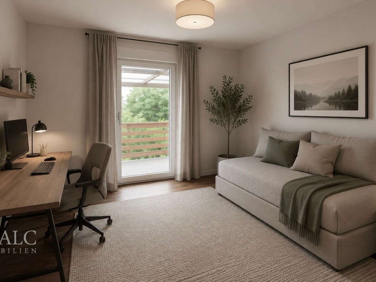 KI gestagt Home office -Gästezimmer 
