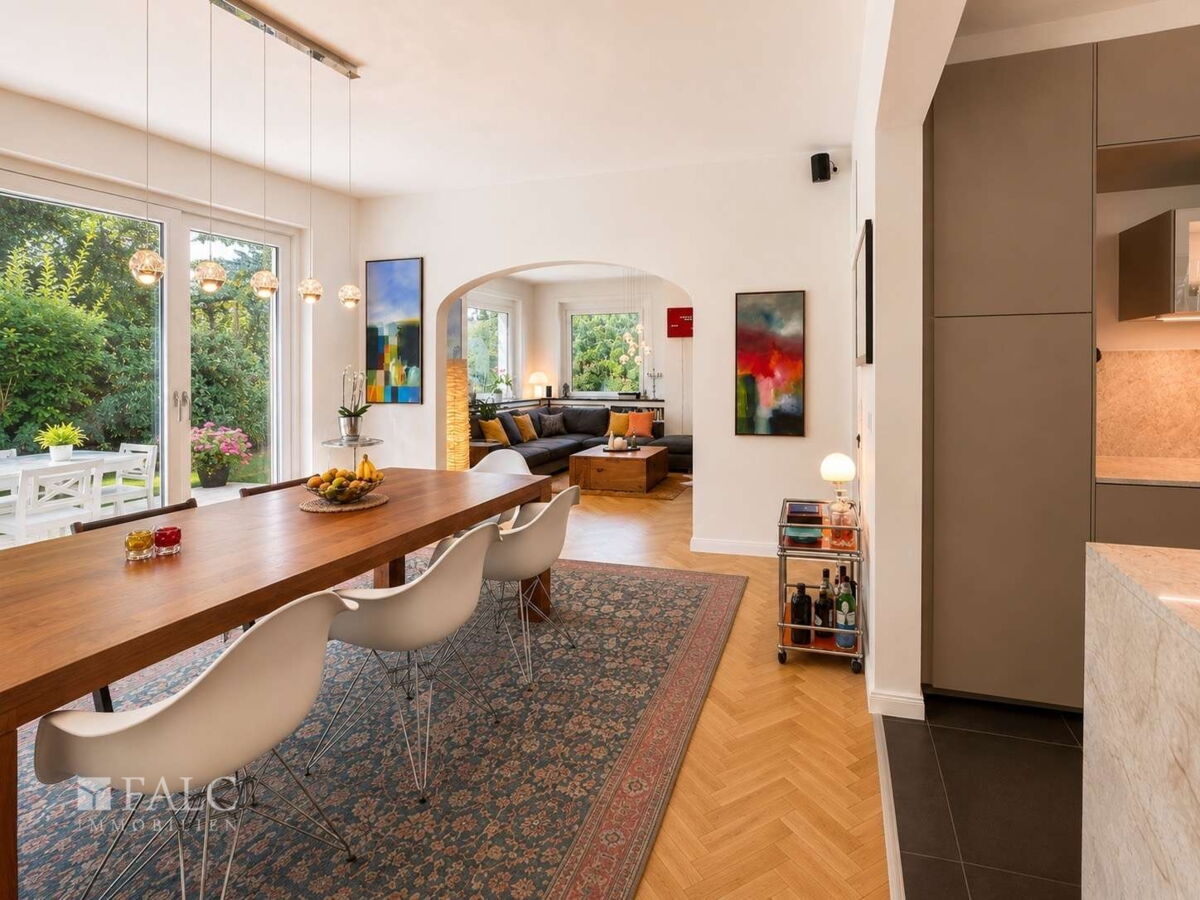 Wohnzimmer mit Küche