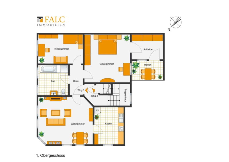 1. Obergeschoss Grundriss FALC