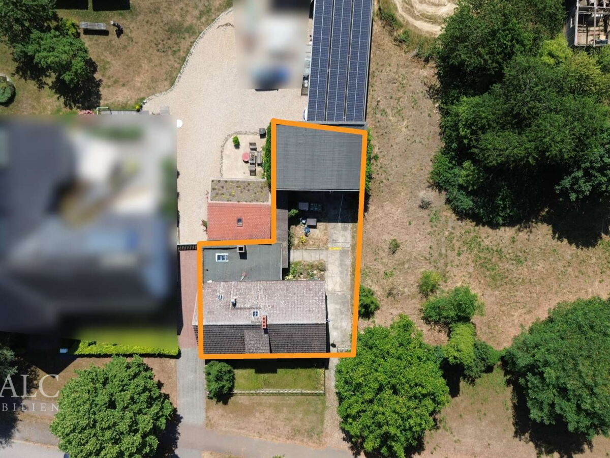 Blick auf das Grundstück