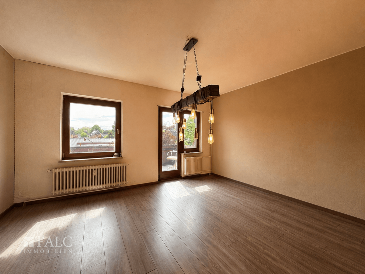 Wohnung 4 Wohnzimmer (Raum digital leergeräumt)