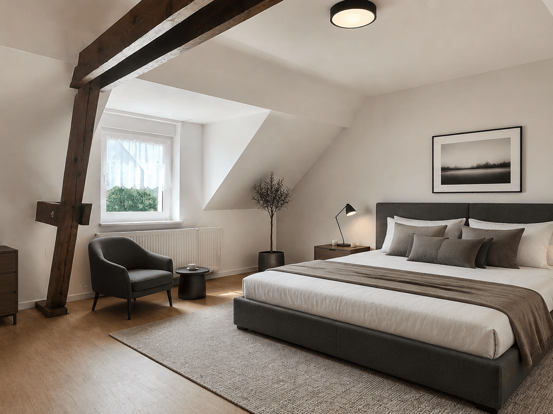 Schlafzimmer visualisiert 