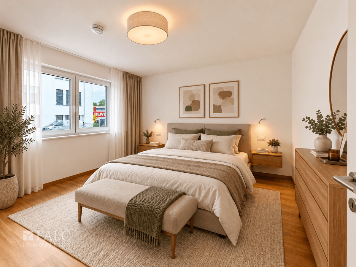 Schlafzimmer KI Home Staging
