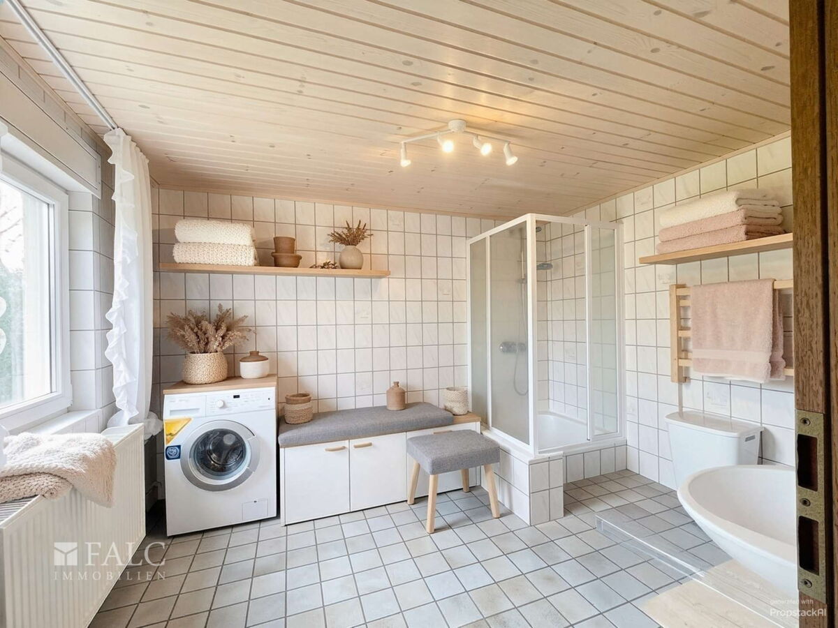 Badezimmer - Badezimmer, Skandinavisch - (KI generiert)