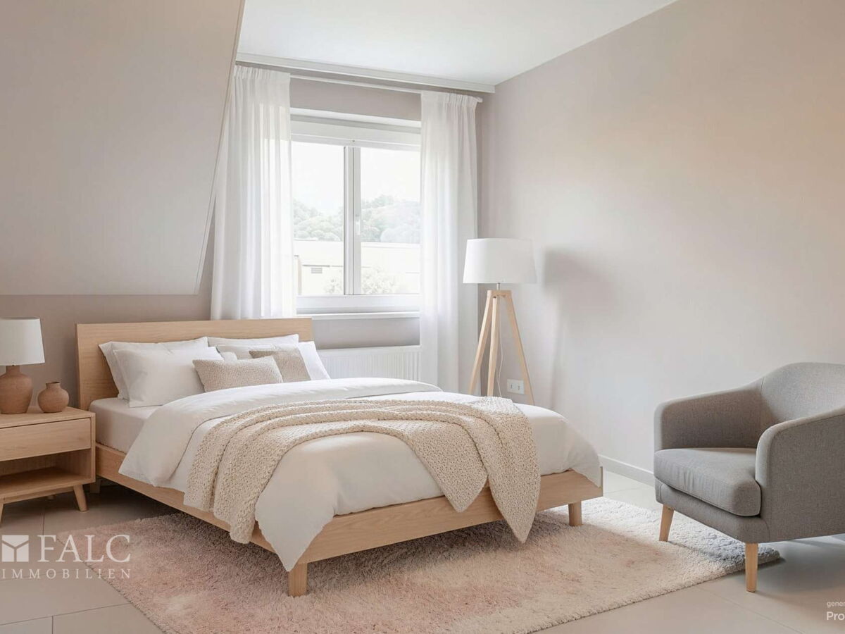 Schlafzimmer OG - Beispielhafte Raumgestaltung – KI-generiert