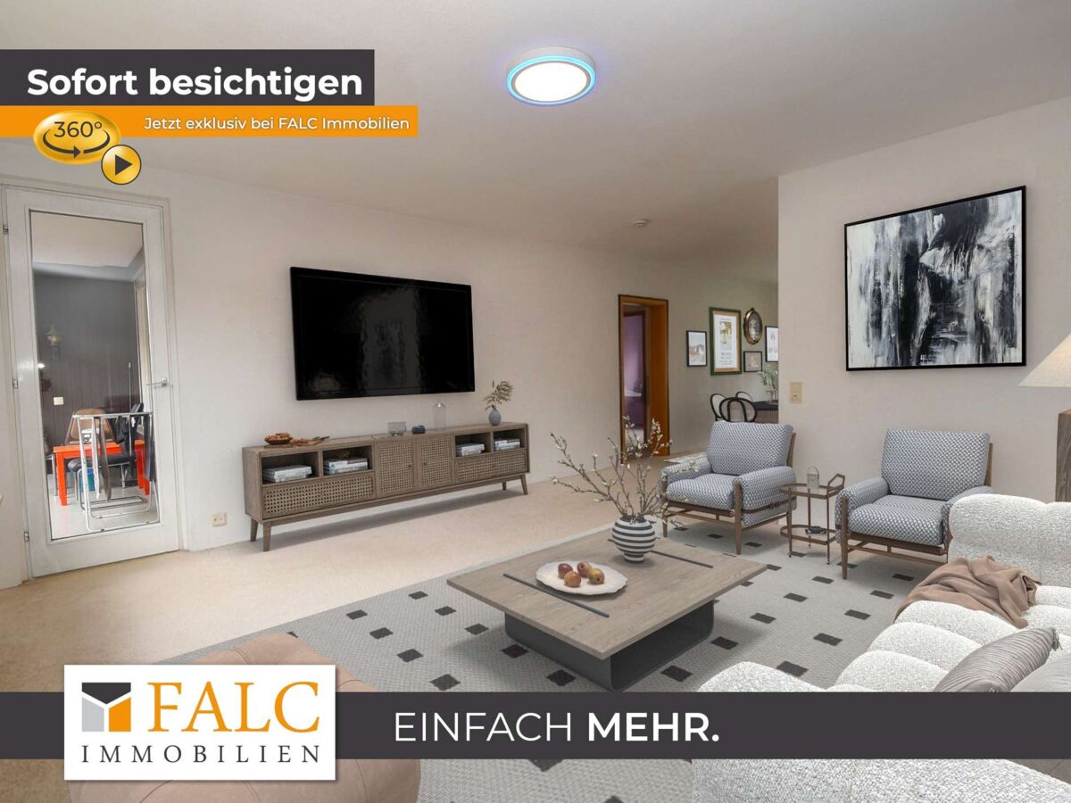 Wohnzimmer (virtuell möbliert)