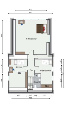 Grundriss Obergeschoss 