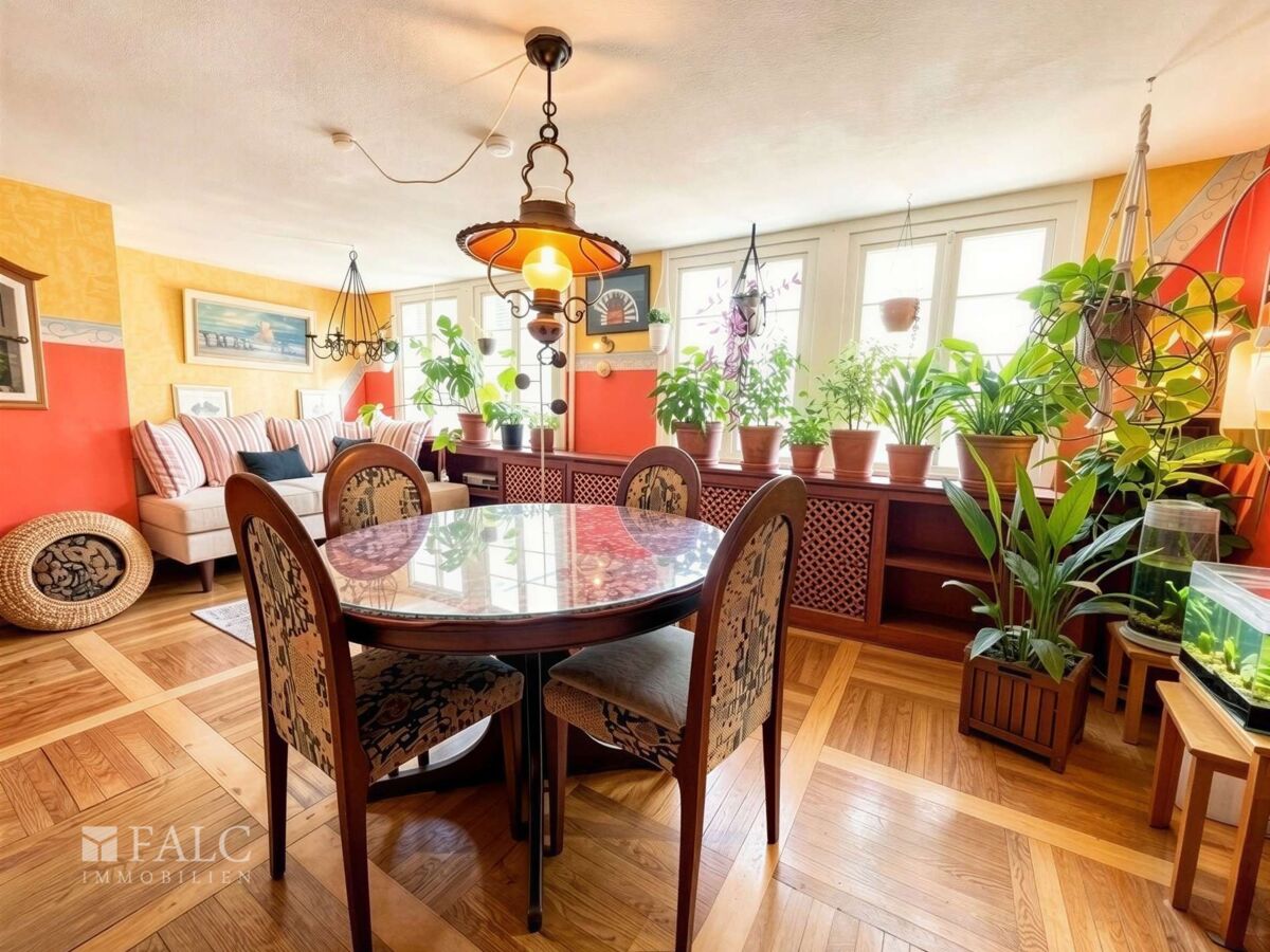 Wohnzimmer mit Esszimmer - (KI generiert)