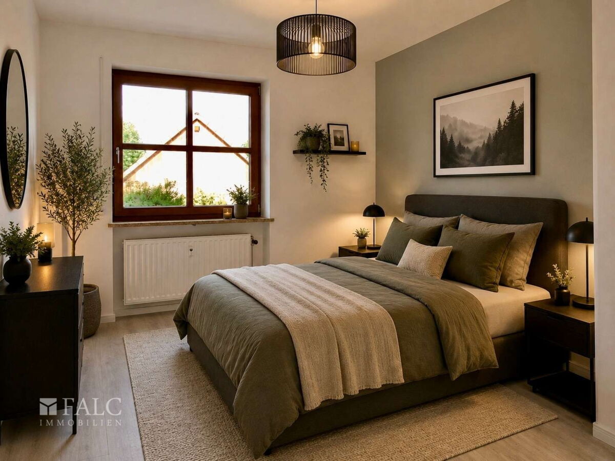 Schlafzimmer 2 von 3 (Einrichtungsbeispiel)