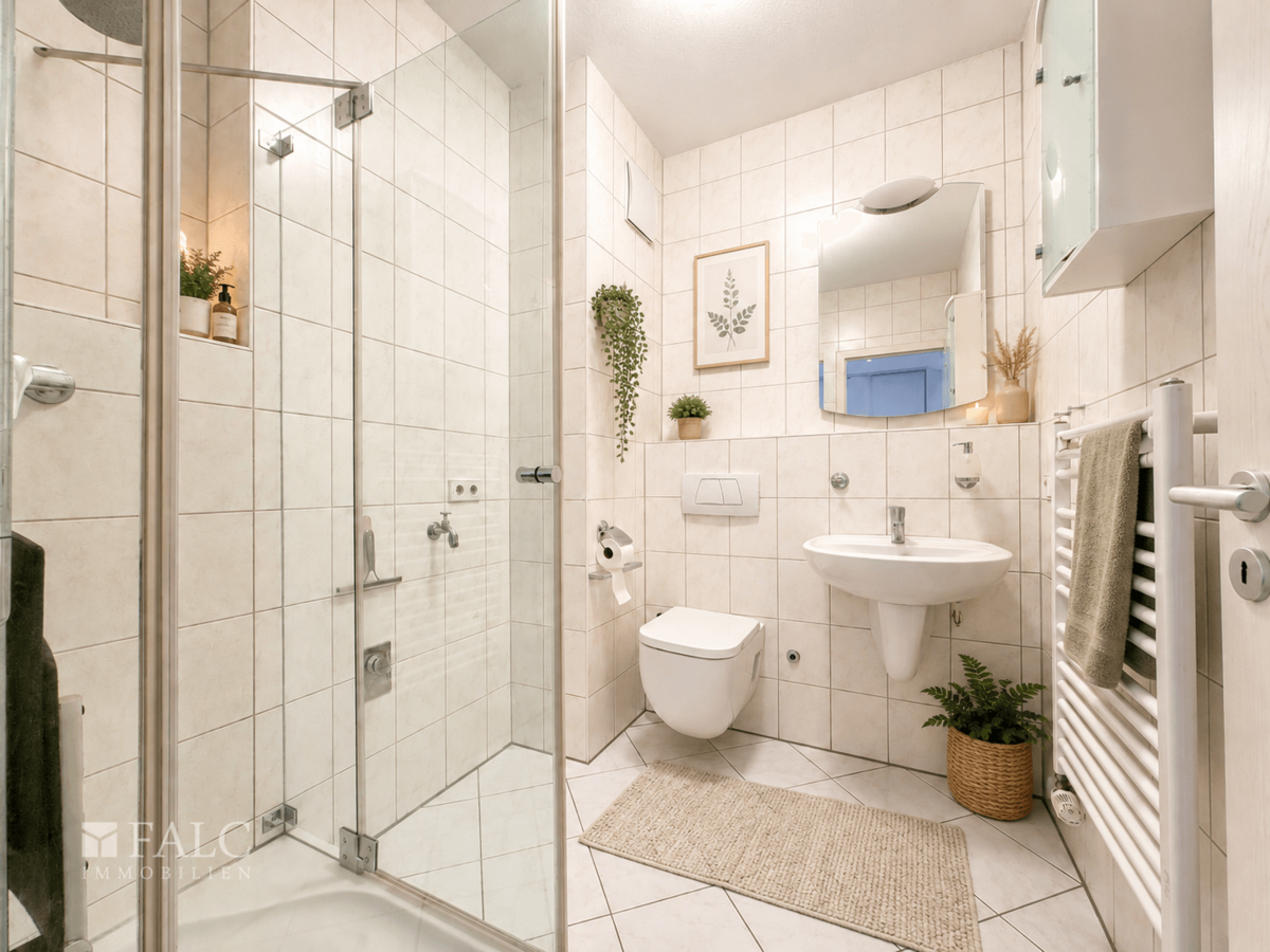 Bad mit Dusche KI Home Staging