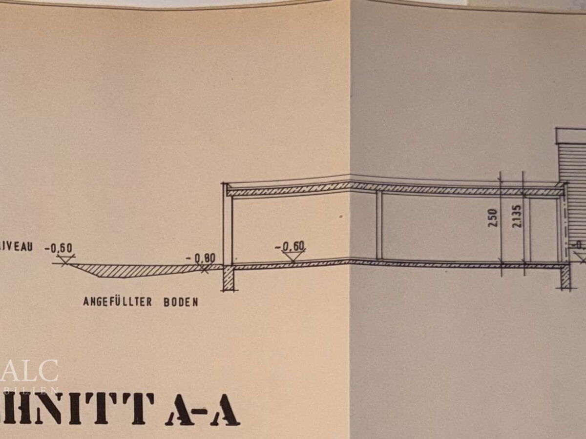 Schnittzeichnung Garage