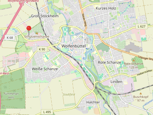 Lage in Wolfenbüttel