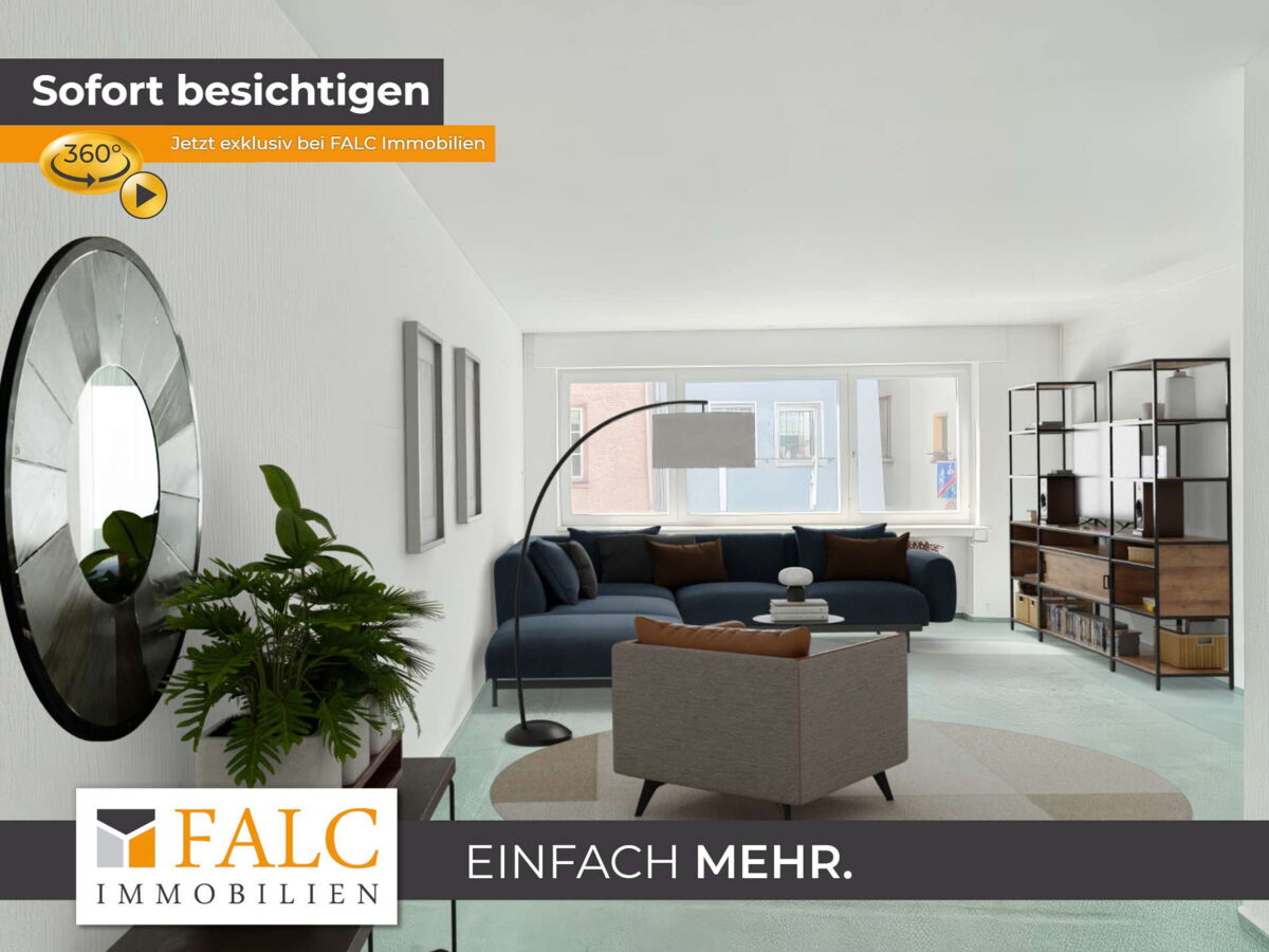 Wohnzimmer EG (virtuell möbliert)