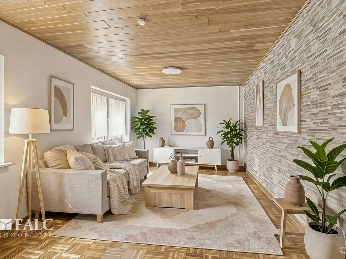 Wohnzimmer EG (virtuell neu möbliert)
