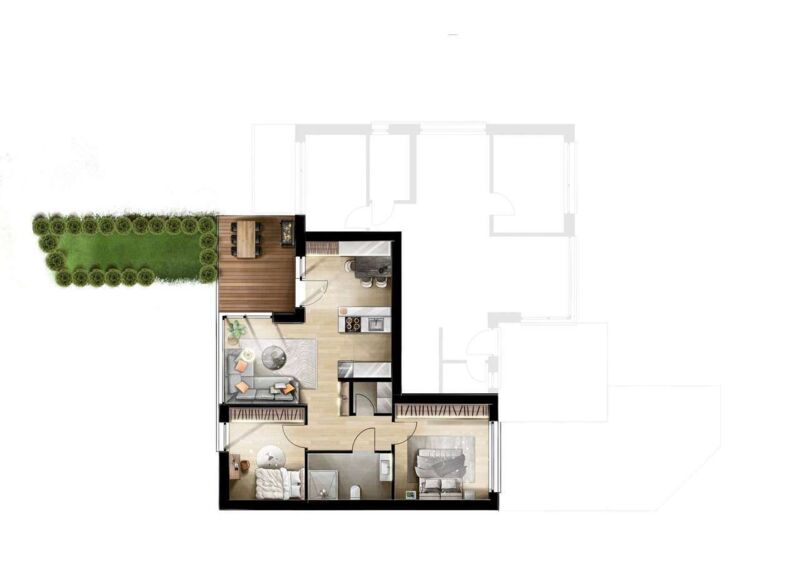 Grundriss Wohnung 5 
