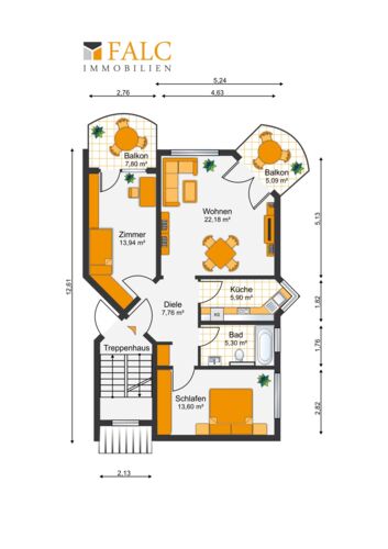 Grundriss Whg. Nr 4