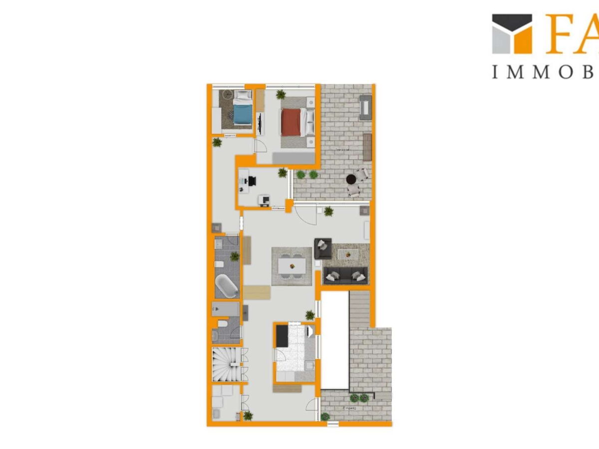 Grundriss Wohnung 1. OG