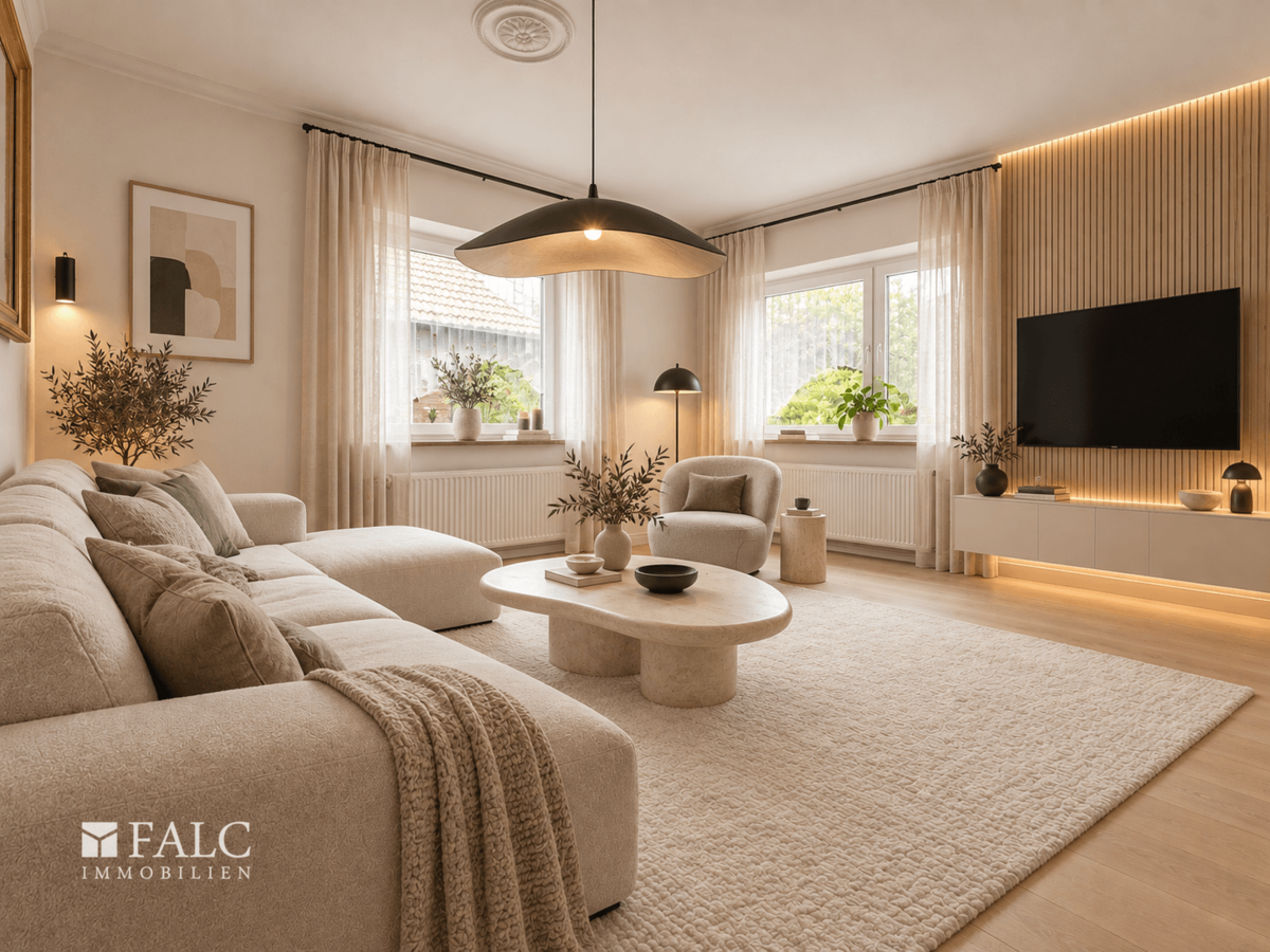 Wohnzimmer visualisiert