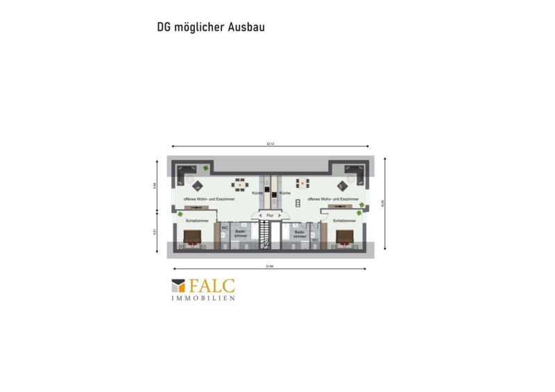 DG mögl. Ausbau - 2 Wohnungen