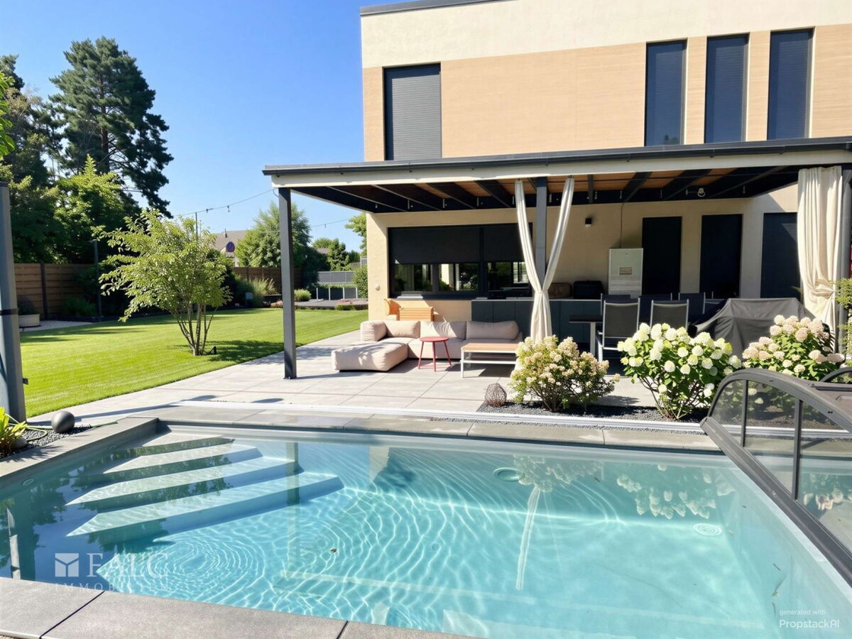 Außenansicht mit Pool