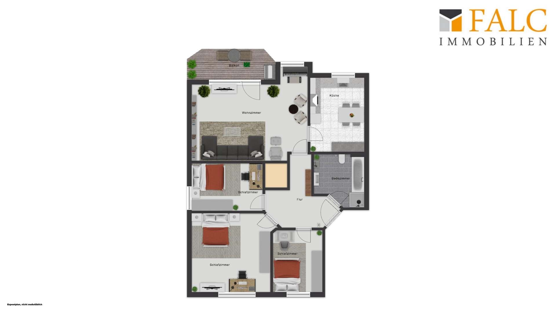 Bezugsfreie 4-Zimmer-Wohnung mit Balkon in Laer - Photo 1