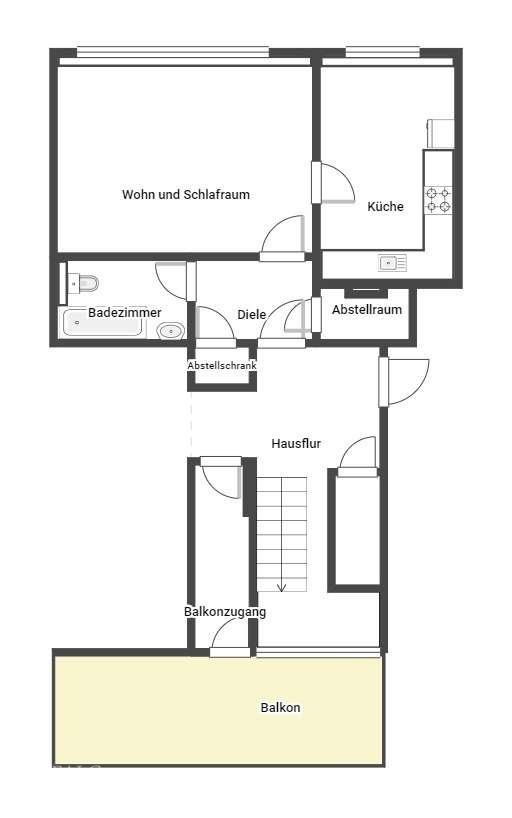 +++1,5 Raum City Appartement mit Balkon in zentraler Lage+++ - Photo 5