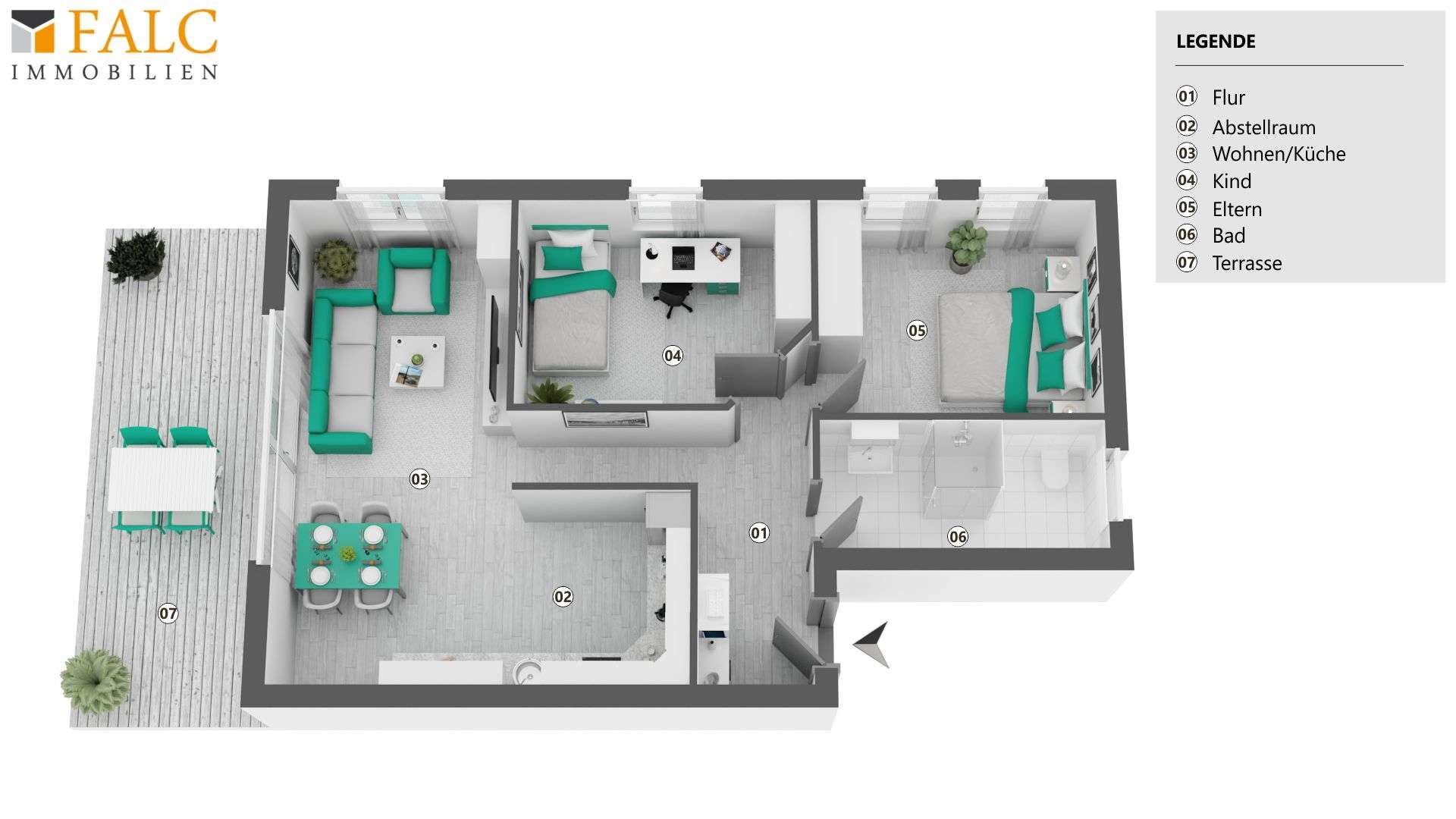 Neubau-Erstbezug Moderne 3-Zimmer-Erdgeschosswohnung mit Terrasse & Stellplatz - Emden-Borssum - Foto 1